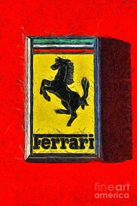 199x300 Ferrari Emblem Paintings Fine Art America - Ferrari Logo Painting