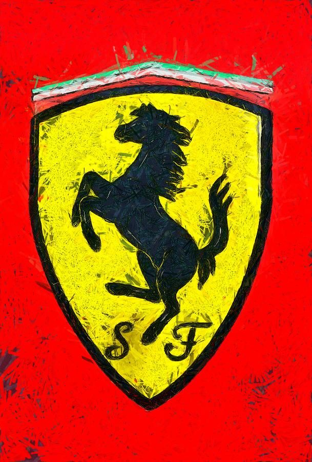 609x900 Ferrari Logo Painting - Ferrari Logo Painting