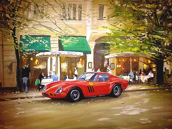 600x450 1963 Ferrari 250 Gto By Pete Rumney - Ferrari Painting
