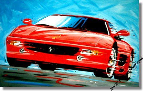 500x317 Ferrari F355 Oil Painting By Franz Roehrigf355 - Ferrari Painting
