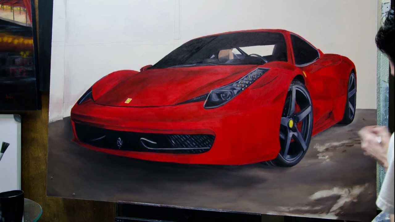 1280x720 Time Lapse - Ferrari Painting