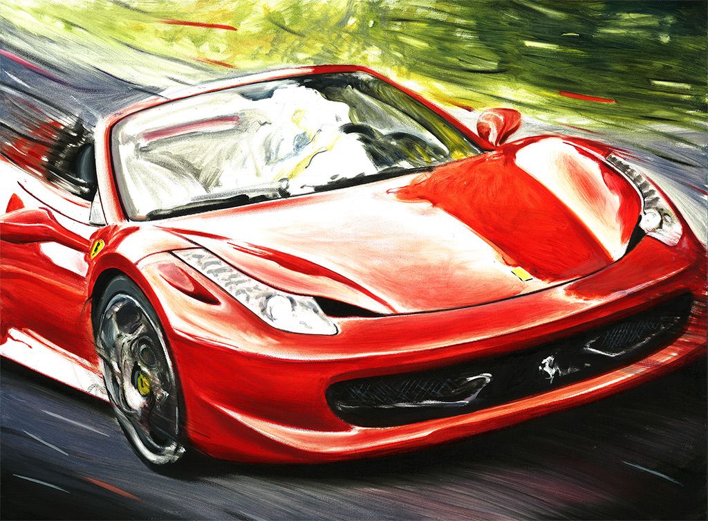 1024x753 Ferrari 458 Spider - Ferrari Painting