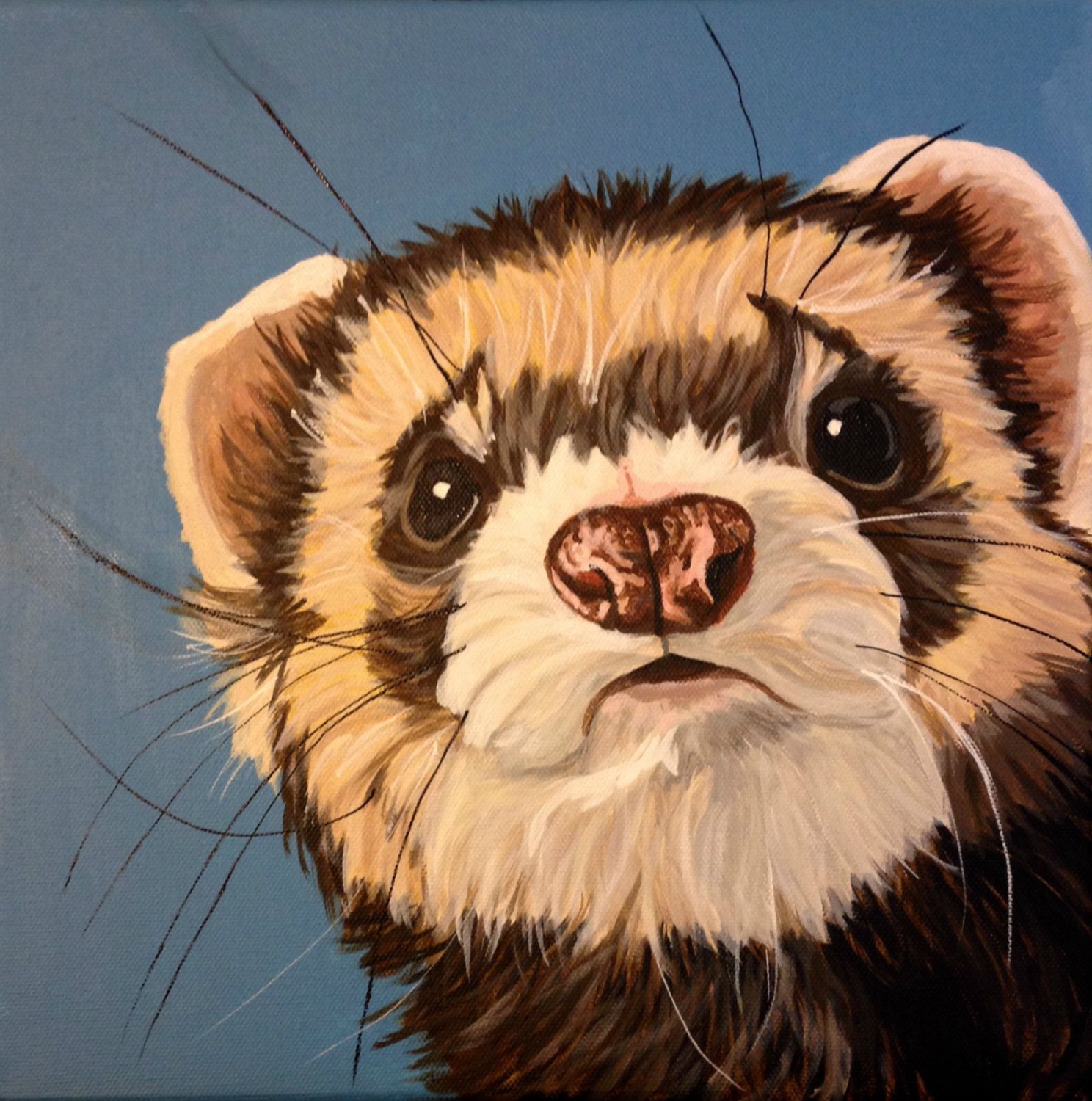 1488x1500 Not Everyone Is A Dog Or Cat Person. Meet Mr. Ferret Face! Does - Ferret Painting