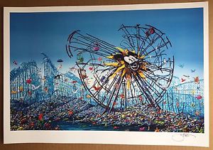 300x211 Jeff Gillette Ferris Wheel Rare Signed Print Banksy Dismaland - Ferris Wheel Painting