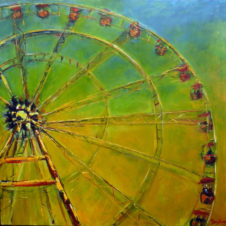 770x770 Saatchi Art Ferris Wheel Ii Painting By Benwill Studio - Ferris Wheel Painting