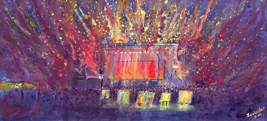 900x409 Groundation At Arise Music Festival Painting By David Sockrider - Festival Painting