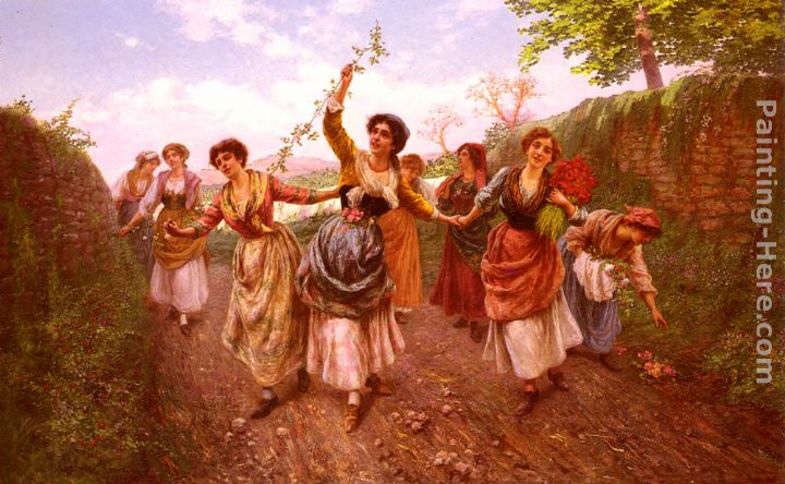 720x444 Pietro Gabrini A Spring Festival Painting Anysize 50% Off - Festival Painting