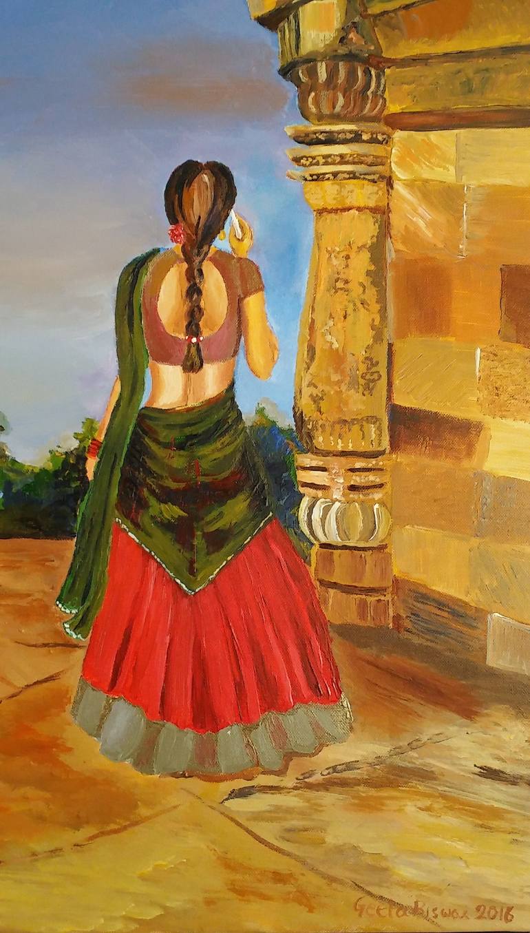 770x1355 Saatchi Art Festival Times, India, Ready To Hang, Edges Painted - Festival Painting