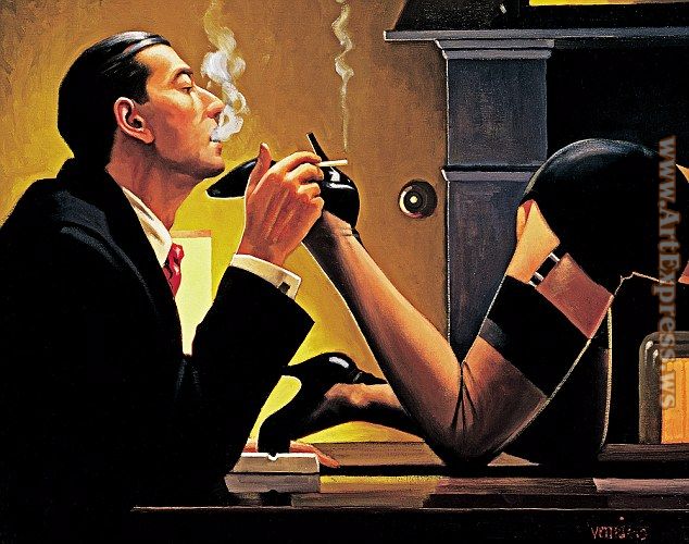 634x500 Jack Vettriano Fetish Ii Painting 50% Off - Fetish Painting