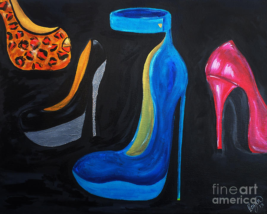 900x723 Shoe Fetish Painting By Kayon Cox - Fetish Painting