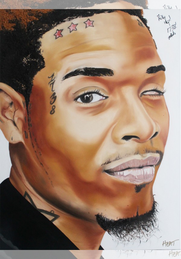 600x860 Fetty Wap Portrait Signed Email - Fetty Wap Painting