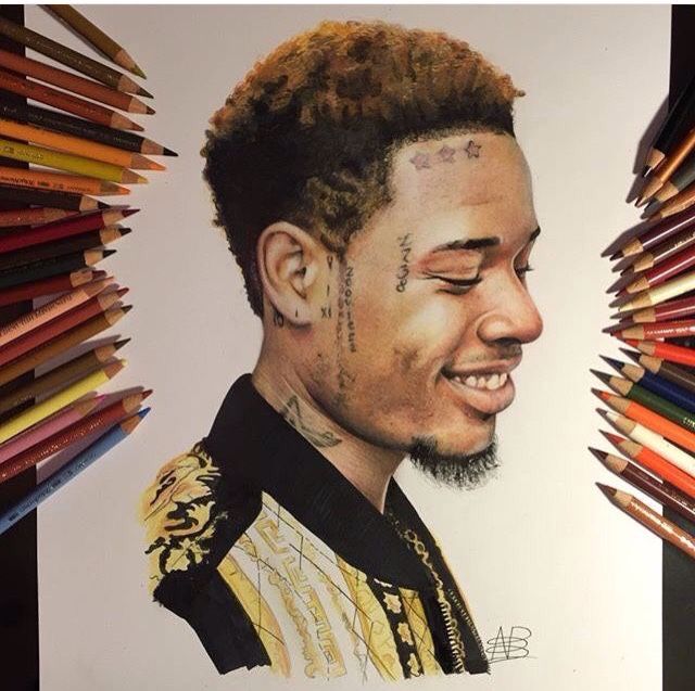 640x637 Art Drawing - Fetty Wap Painting