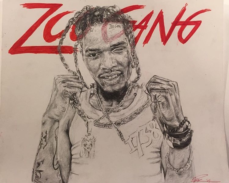 750x599 Trillexpaa Drawings - Fetty Wap Painting