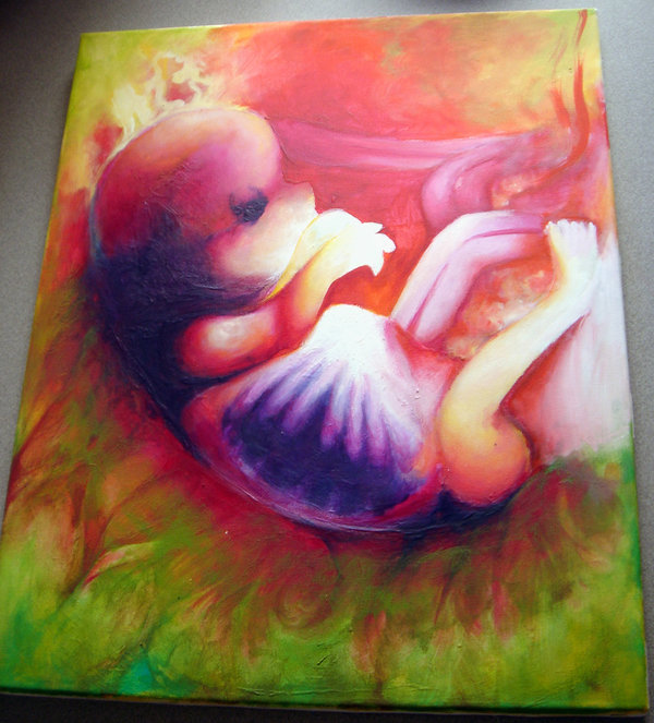 600x663 Fetus Painting By Velvetchiharu - Fetus Painting