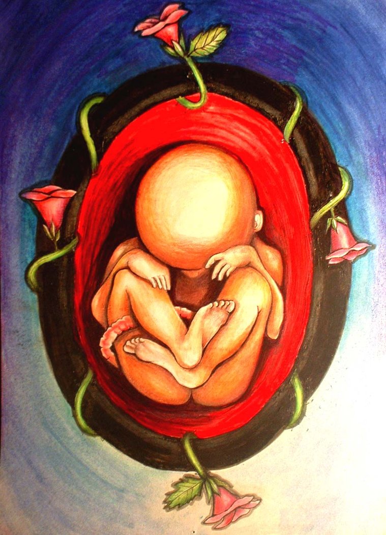 759x1051 Fetus By Fezzygeb - Fetus Painting