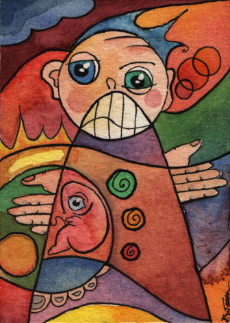 336x471 Aceo - Fetus Painting