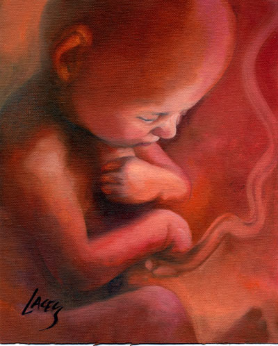 400x498 My First Encounter With An Unborn Baby A Psychic's Journal - Fetus Painting