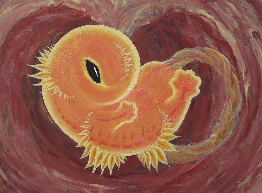900x666 Phoenix Fetus Painting By Drew Spence - Fetus Painting