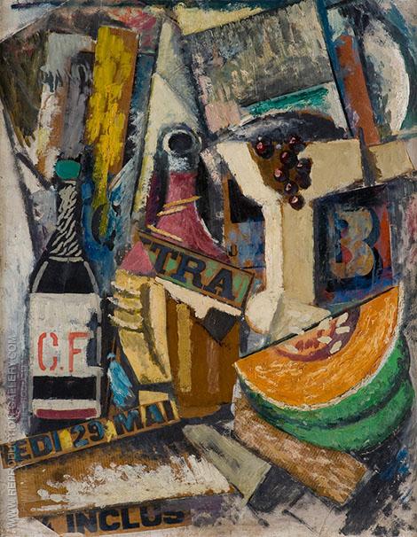 470x606 Popone E Fiasco Di Vino By Ardengo Soffici - Fiasco Painting