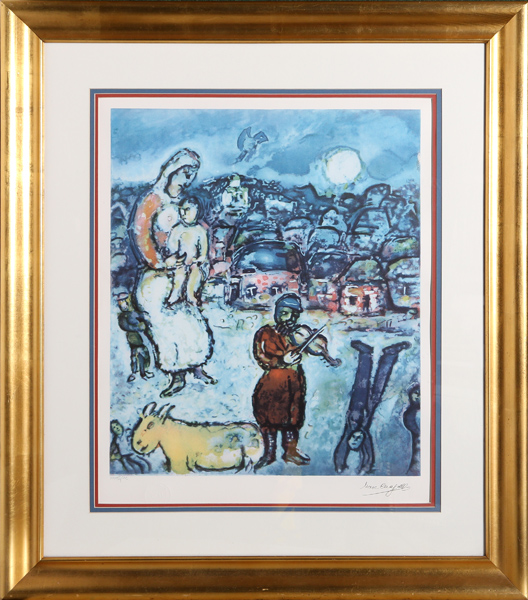 528x600 Marc Chagall Print - Fiddler On The Roof Painting