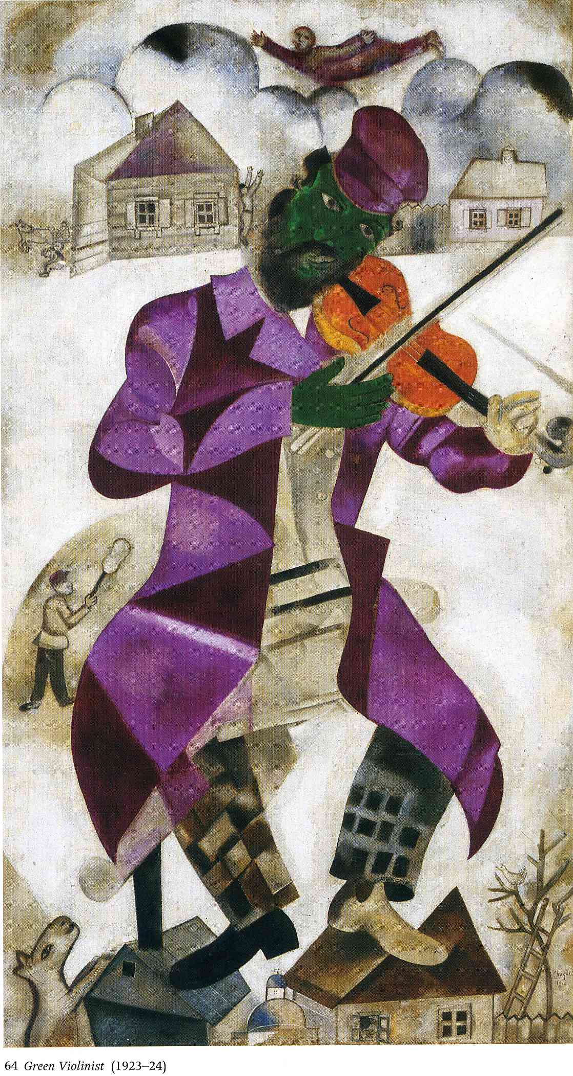 1118x2098 Chagall's On The Alberti's Window - Fiddler On The Roof Painting