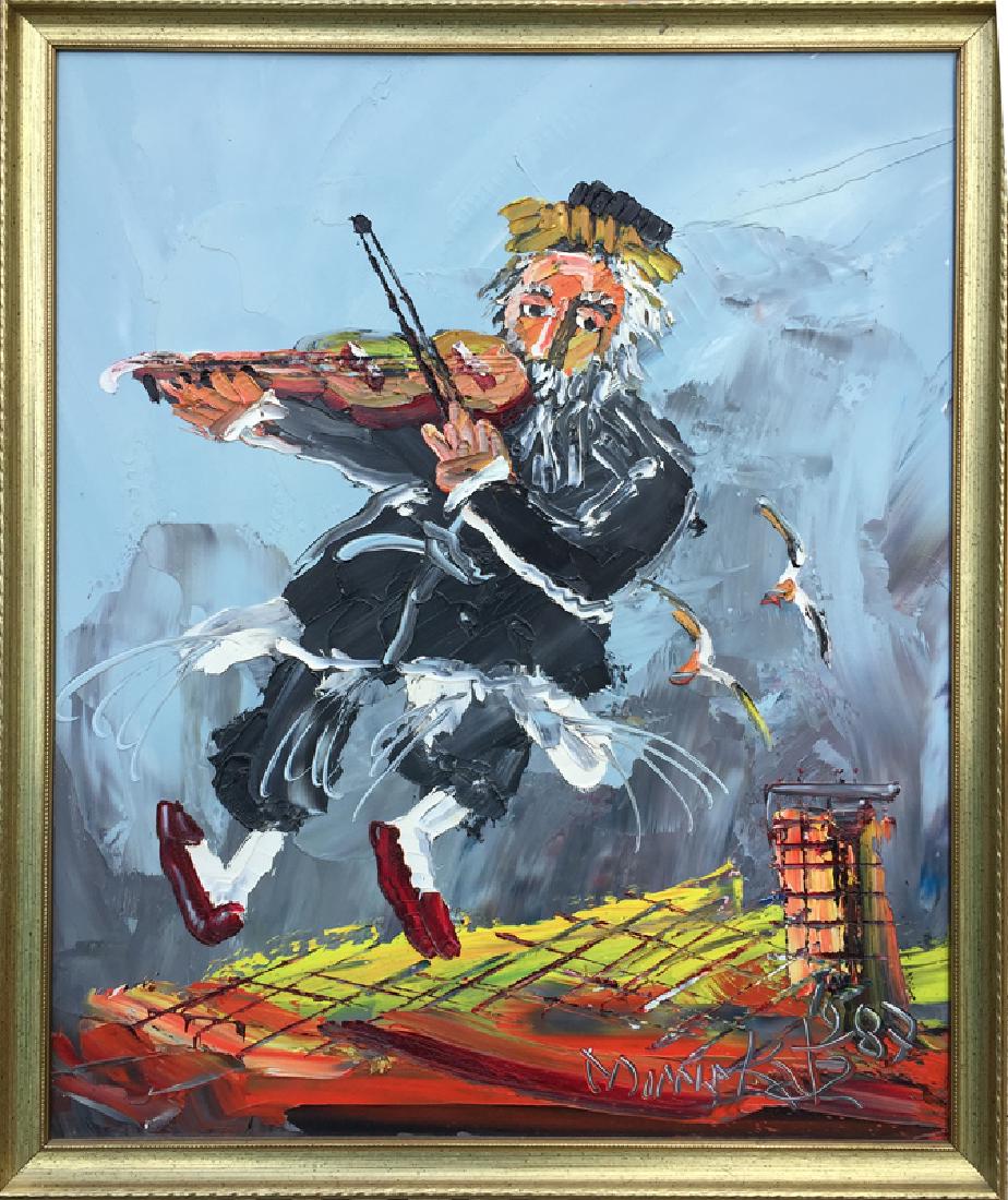 924x1100 Morris Katz, Fiddler On The Roof, Oil Painting - Fiddler On The Roof Painting