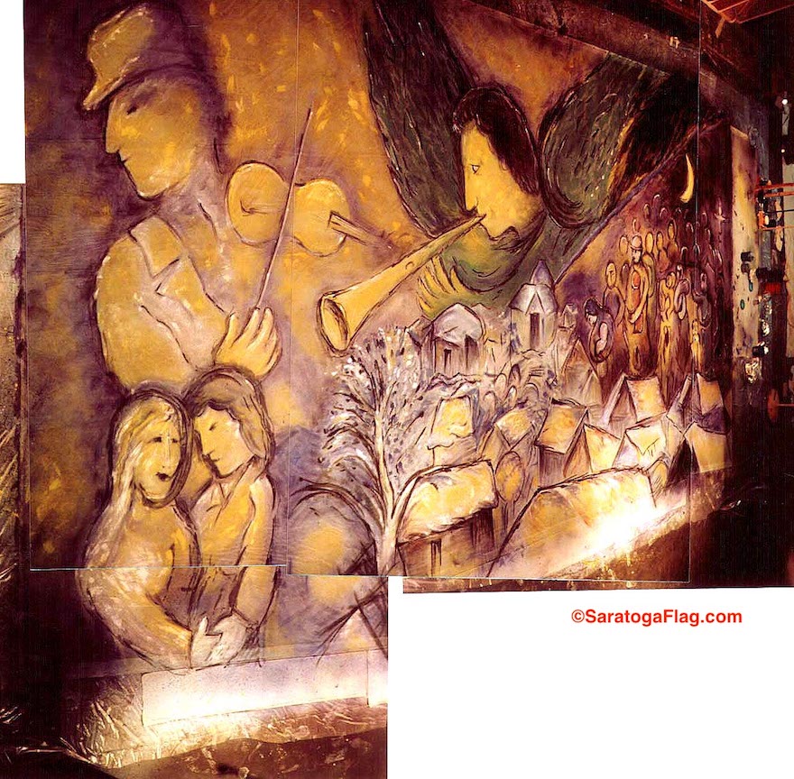 880x864 Painting Backdrop - Fiddler On The Roof Painting