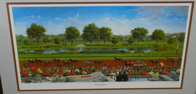 640x309 Field Of Dreams Saratoga Horse Racing Lithograph - Field Of Dreams Painting