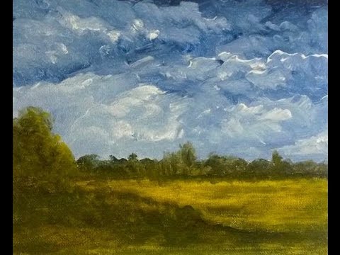 480x360 Learn How To Paint Autumn Field (Basic Acrylic), 8 X 10 In. - Field Painting