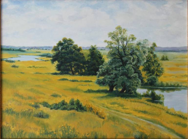 770x570 Saatchi Art Summer Field Painting By Marina Shram - Field Painting