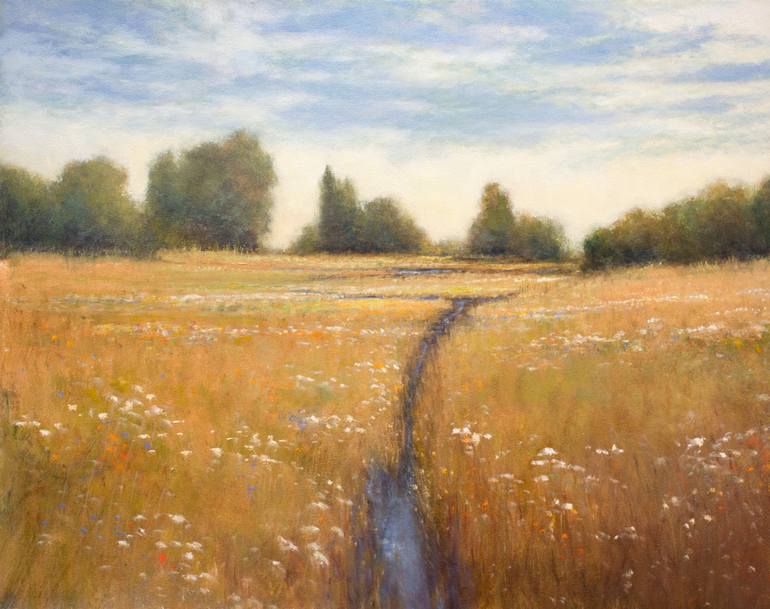 770x609 Saatchi Art Warm Summer Field Painting By Don Bishop - Field Painting
