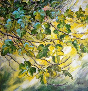 290x300 Fig Leaf Paintings Fine Art America - Fig Leaf Painting