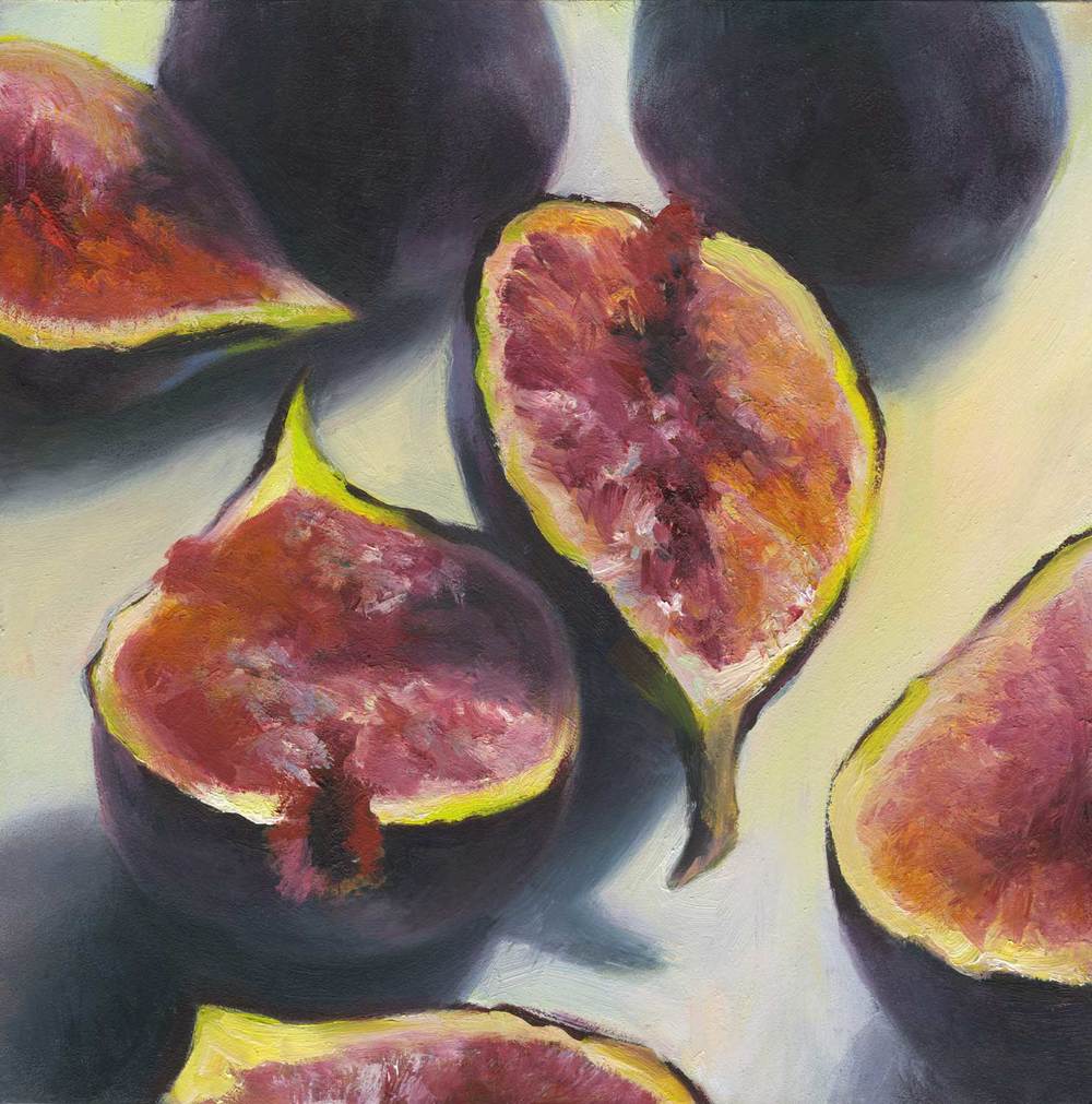 1000x1011 Blog Beware! Wet Paint Jo Bradney Still Life Oil Paintings - Fig Painting