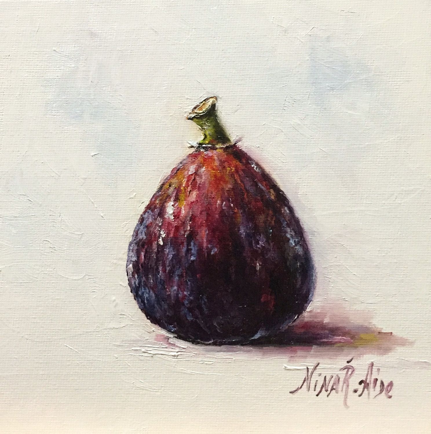 1488x1500 Fig Original Oil Painting Nina R.aide Daily Painting Kitchen Art - Fig Painting