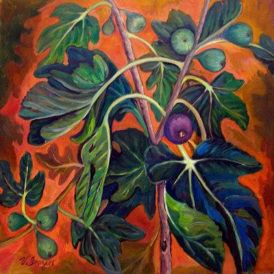400x400 Little Fig Tree - Fig Tree Painting