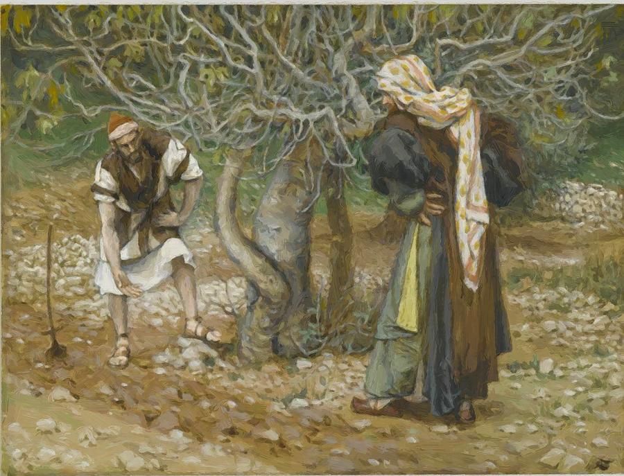 900x687 The Vine Dresser And The Fig Tree Le Vigneron Et Le Figuier - Fig Tree Painting