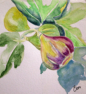 274x300 Fig Tree Painting By Elani Van Der Merwe - Fig Tree Painting