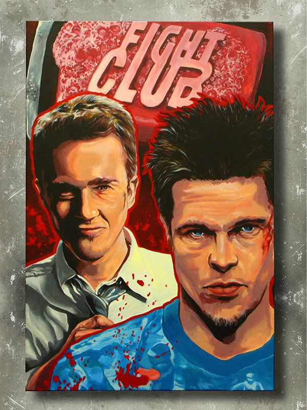 600x800 Fight Club Painting On Behance - Fight Club Painting