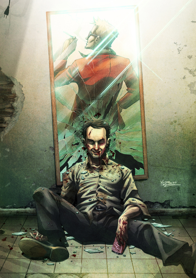 650x920 Fight Club By Austh - Fight Club Painting