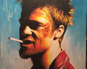 340x270 Fight Club Art Etsy - Fight Club Painting