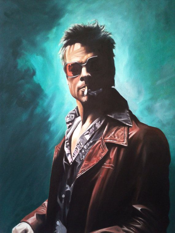 570x760 Tyler Durden Oil Painting By Danwilliamsart On Etsy, - Fight Club Painting