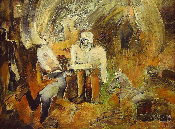 700x518 Russian Paintings Gallery - Fight Painting