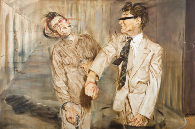 770x510 Saatchi Art Fight Scene Iii Study Of Two Figures Painting By Eoin - Fight Painting
