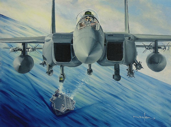 600x446 How To Paint A Fighter Jet In Oil - Fighter Jet Painting