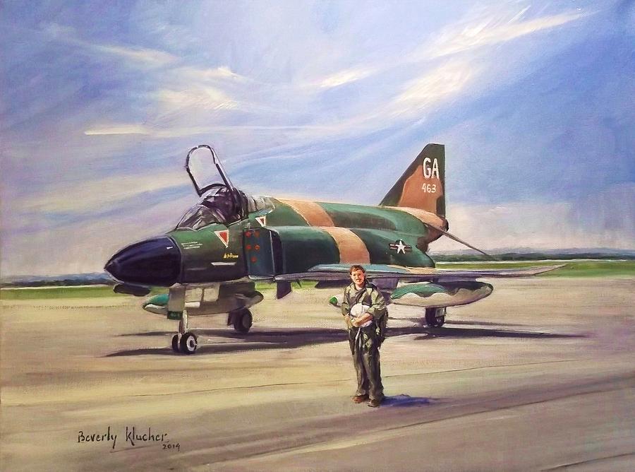 900x668 F4 Fighter Jet Painting By Beverly Klucher - Fighter Jet Painting
