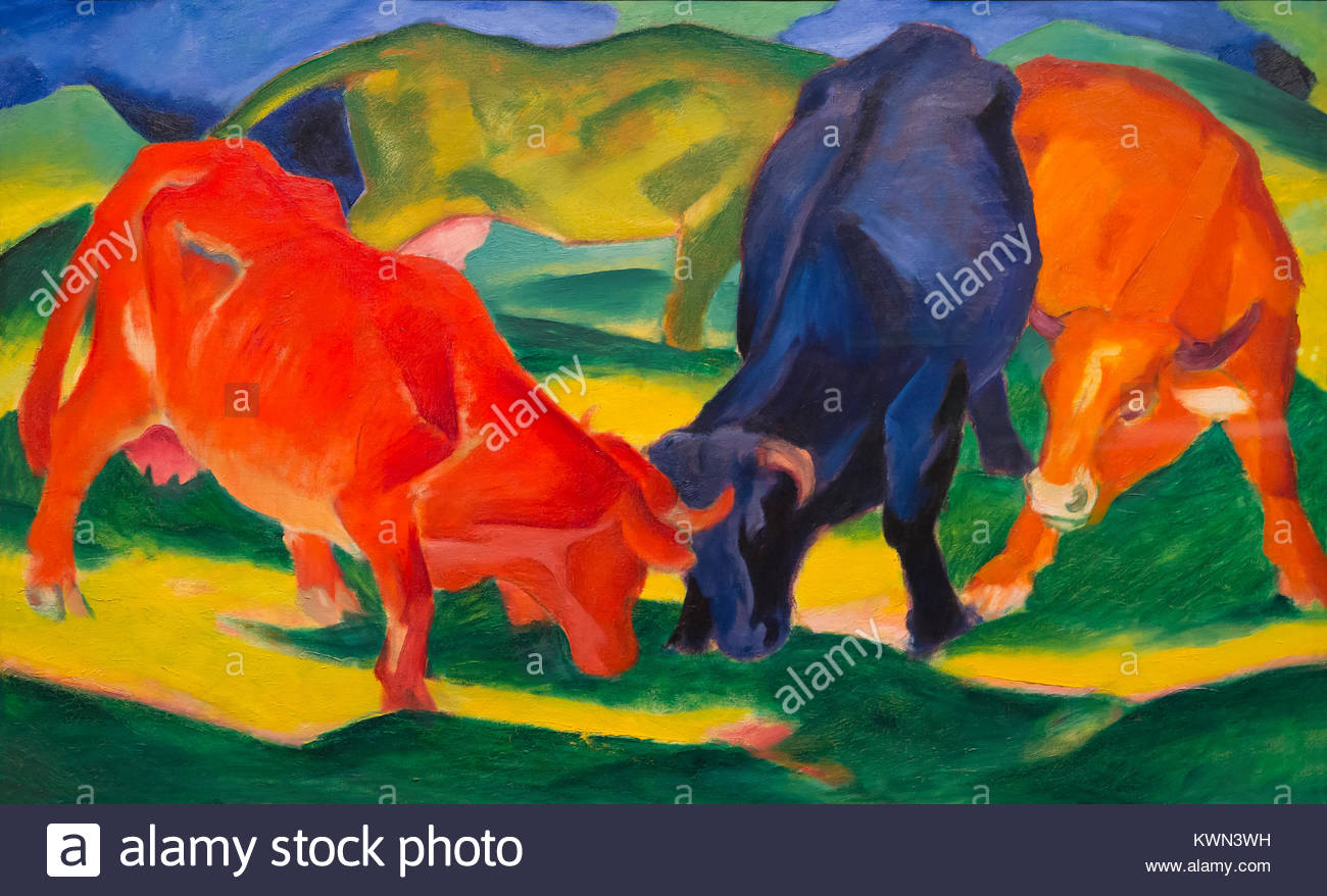 1300x878 Fighting Cows, Franz Marc, 1911, Metropolitan Museum Of Art Stock - Fighting Cows Painting
