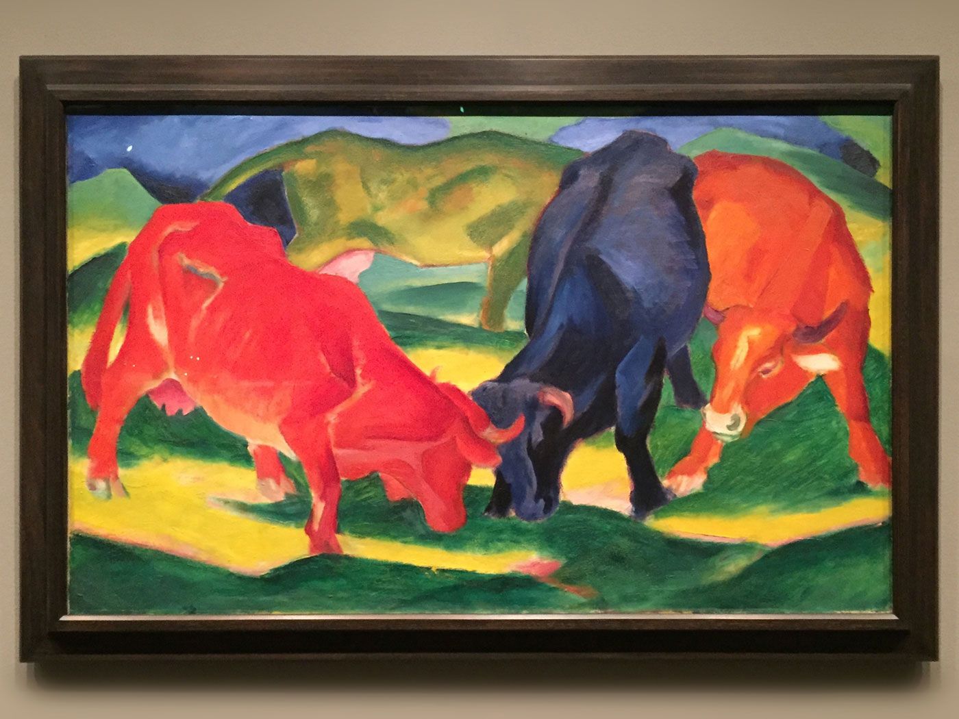 1400x1050 Franz Marc, Fighting Cows, 1911 - Fighting Cows Painting