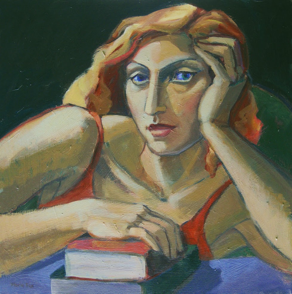 979x984 Possibilities, Figurative Painting Of Woman, Female Figuration - Figurative Painting