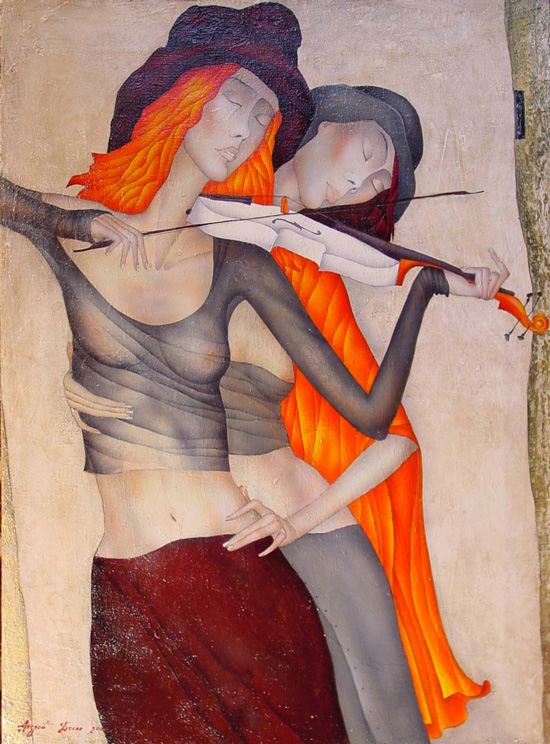 550x744 Figurative Paintings By Andrey Belle - Figurative Painting Definition