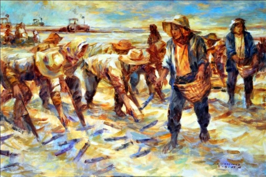 850x565 Sugarcane Philippines Farming Sugarcane Paintings By Jun - Filipino Artist Painting